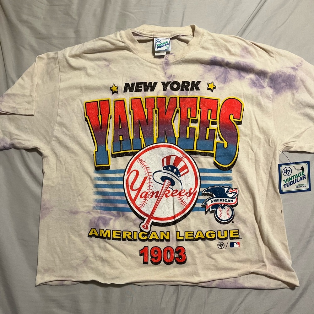 New York Yankees vintage cropped tshirt for women